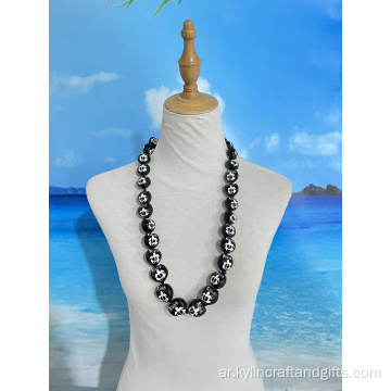 المطبوعة الأكريليك aloha kukui nut neck lei